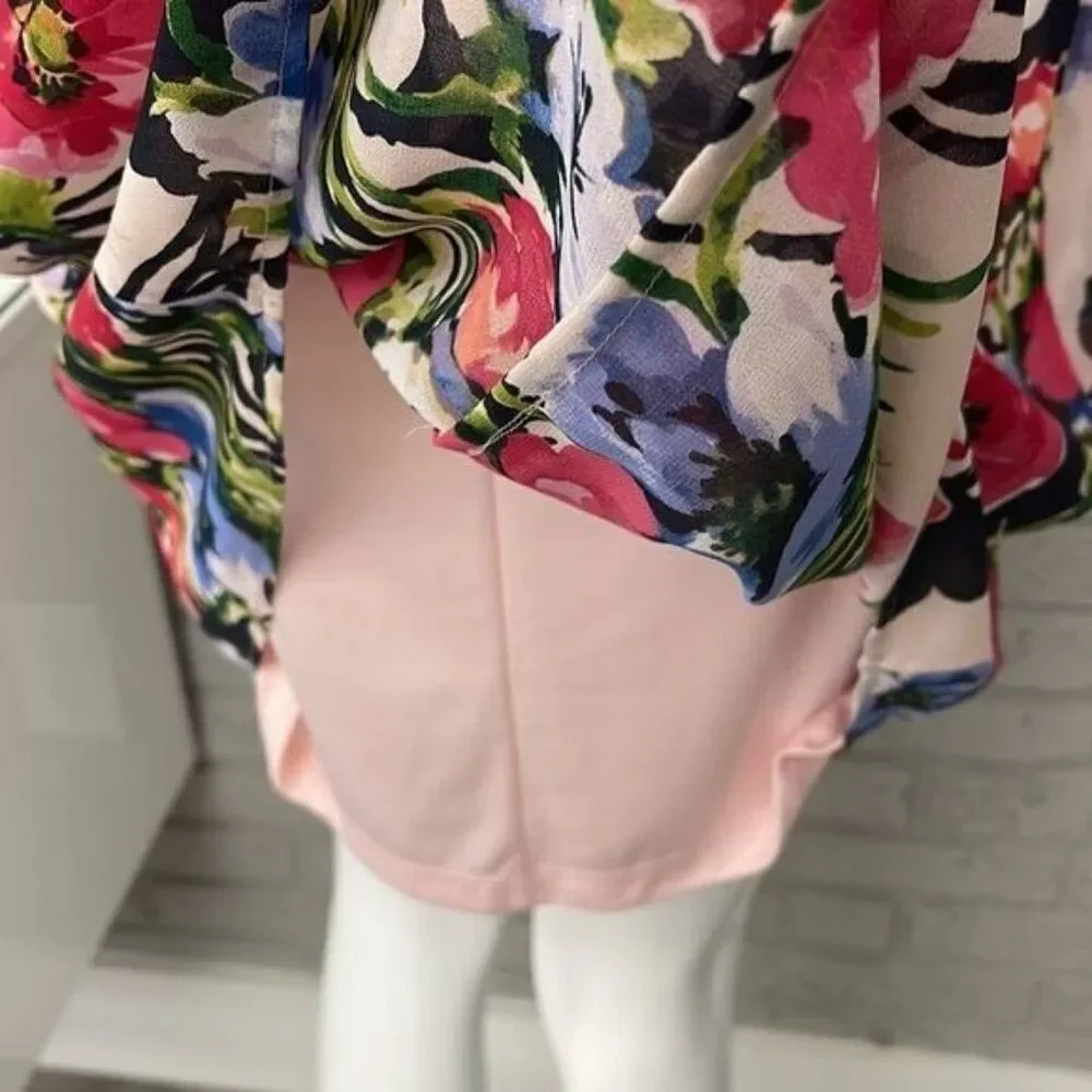 Tommy Hilfiger Women Sleeveless Floral Chiffon Dress Size 6